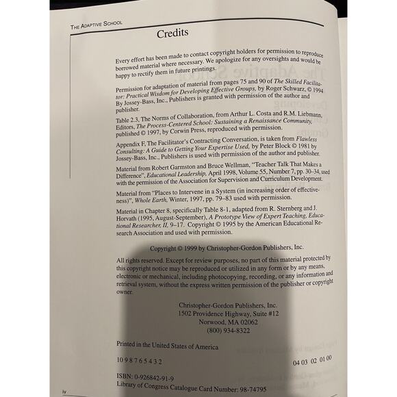 The Adaptive School: A Sourcebook for Developing Collaborative Groups [Hardcov.. - Picture 4 of 4